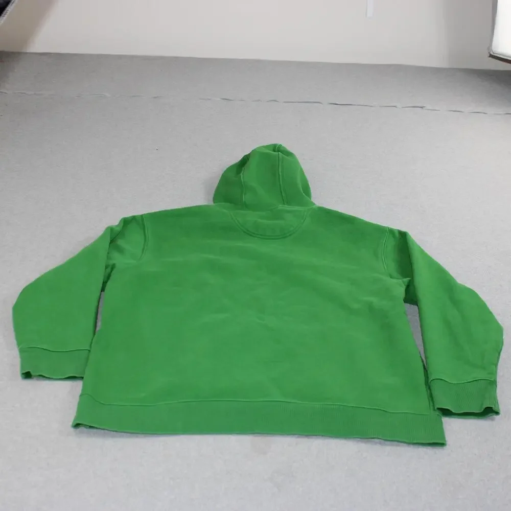 John Deere Hoodie Men 2XL Green 1/4 Zip Fleece Pullover Sweatshirt Logo Tractor